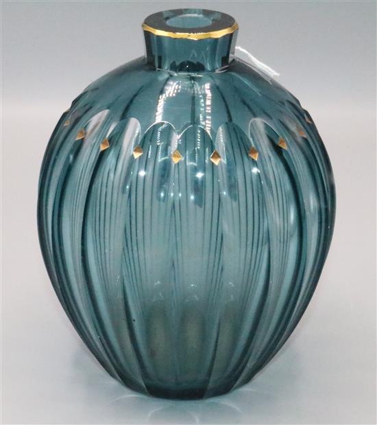 Kosta blue glass vase(-)